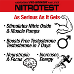 MuscleMeds Nitrotest Pre Workout, Testosterone Booster 30 servings
